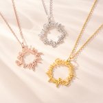 Personalized Circular 3-5 Names Necklace Birthday Anniversary Christmas Gift for Women