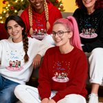 Sweat à Capuche Personnalisé avec 2 à 6 Personnages de Dessin Animé et Noms Tenue Quotidienne Cadeau Noël pour Meilleures Amies Sœurs