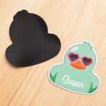 Gepersonaliseerde Cartoon Kleine Gele Eend Koelkastmagneet met Naam en Beroep Koelkastdecoratie Verjaardagscadeau voor Familie Vrienden