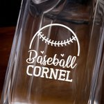 Personalized Vintage Baseball Theme Whiskey Decanter with Engraved Name Bar Accessory Birthday Gift for Whiskey Liquor Lovers