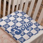 Personalized Birth Flower Checkerboard Pattern Soft Throw Blanket Home Decor Christmas Birthday Gift for Women Kids