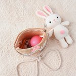 Personlig Boho Blomma Justerbar Straw Crossbody Väska med garn Namn Födelsedag Bröllop Julklapp för småbarn Blomma Flickor Barn