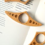 Personalized Minimalist Line Moon Phase Wooden Book Page Holder with Engraved Name Birthday Christmas Book Club Gift for Book Lovers