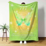 Couverture Personnalisée Papillon Ange Numéro Multicolore Douceur Anniversaire Noël Cadeau pour Famille Amis