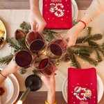 Personalisierte Wiederverwendbare Serviette aus 100 % Baumwolle mit Initiale Cartoon-Figur und Namen Tischdeko Weihnachtsgeschenk für Familie Freund