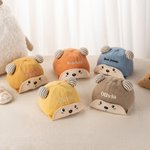 Personalized Adorable Multicolor Embroidered Bear Hat with Name 3-18 Months Baby Accessory Birthday Christmas Gift for Babies Parents