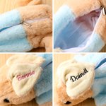 Personalized Bunny Rabbit Plush Pencil Bag with Embroidered Name School Stationery Christmas Back to School Birthday Gift for Kids