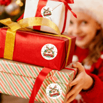 Personalized Cute Christmas Elk Waterproof Stickers Labels with Name Gift Decor Christmas Festival Party Favors for Family Friends