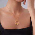 Personalized Circular 3-5 Names Necklace Birthday Anniversary Christmas Gift for Women