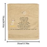 Personalized Multicolor Lord's Prayer 100% Cotton Towel with Embroidered Name Daily Use Religious Baptism Gift for Christian Friends