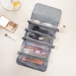 Personalized Birth Flower Cartoon Character Makeup Bag with Name Travel Essentials Wedding Party Birthday Gift for Women