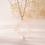 Personalized Circular 3-5 Names Necklace Birthday Anniversary Christmas Gift for Women
