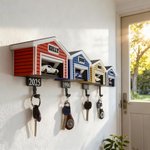 Personalised House Car Garage Multicolor Key Holder with Name Home Decor Housewarming Birthday Gift for  Car Owners Lovers