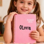 Personalized Name 2026 Planner A5 Notebook with Weekly Monthly Planning Pages and Tabs New Year Birthday Gift for Colleagues Friends