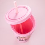 Gepersonaliseerde Cartoon Pajama Meisje Naam 24 oz Plastic Waterfles met Rietje Pajama Party Bruidsmeisje Verjaardagscadeau voor vrouwen