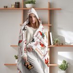 Personalised A Hug from Heaven Cardinal Soft Hooded Blanket with Name Memory Gift Christmas Gift for Family