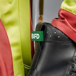 Etichetta per scarponi personalizzata stampata in 3D e colorata con testo Set di 2 Regalo di apprezzamento di uso quotidiano per paramedici, vigili del fuoco e soccorritori