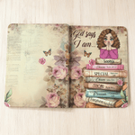 Henkilökohtainen Jumala sanoo, että olen Raamatun jae sarjakuvahahmo akvarelli A5 muistikirja nimellä Syntymäpäivälahja kristityille päiväkirjan harrastajille