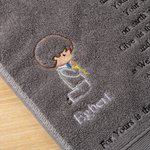 Personalized Multicolor Lord's Prayer 100% Cotton Towel with Embroidered Name Daily Use Religious Baptism Gift for Christian Friends