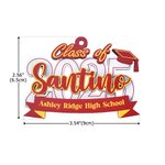 Personalized Graduation Cap Wooden Ornament with School Name Year and Name Home Decor Christmas Gift for Graduates Friends