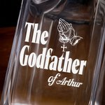 Personalized The Godfather Whiskey Decanter Glass Wooden Storage Box Set with Name Birthday Father's Day Gift for Whiskey Lovers