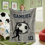 Personalisierte Baseball Fußball Basketball weiche Decke mit Namen und Nummer Home Decor Geburtstagsgeschenk für Sportliebhaber werfen