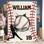 Personalisierte Baseball Fußball Basketball weiche Decke mit Namen und Nummer Home Decor Geburtstagsgeschenk für Sportliebhaber werfen