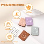 Gepersonaliseerde Geboortebloem Magnetische PU-leer Bladwijzerclip  met Naam Verjaardagscadeau voor Boekenliefhebbers en Boekenwurmen