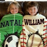 Personalisierte Baseball Fußball Basketball weiche Decke mit Namen und Nummer Home Decor Geburtstagsgeschenk für Sportliebhaber werfen