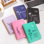 Personalized Bible Birth Flower Name 2026 Planner A5 Spiral Notebook with Weekly Monthly Planning Pages Daily Use Birthday Gift for Family Friends