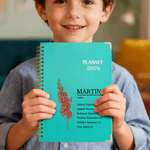 Personalized Birth Flower Bible Verse 2026 Planner Spiral A5 Notebook with Name Monthly Planner Pages Baptism Christmas Gift for Family Christians