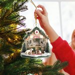 Personalized Cute Vet Clinic Acrylic Christmas Ornament with Name Clinic Tree Decor Christmas Gift for Veterinarians