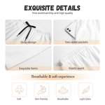 Personalized Cute Paw Checkerboard Print 1-4 Pet Photos Drawstring Long Pajama Pants with Name Birthday Gift for Pet Lovers Owner