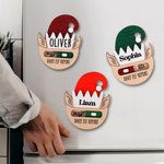 Personalized Daily Elf Report Christmas Ornament Fridge Magnet with Name Toggle to Naught or Nice Christmas Gift for Kids