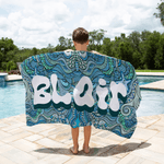 Personalized Hand-Painted Graffiti  Marine Life Pop Art Quick Dry Beach Towel with Name Travel Essential Beach Party Birthday Gift for Famliy Friend