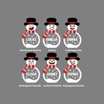 Gepersonaliseerd Sneeuwpop LED-licht Houten Kerstornament met Naam Kerstboom en Sok Decoratie Wintervakantiefeest Cadeau voor Familie en Kinderen