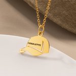Personalized Baseball Cap Pendant Necklace with Name Game Day Accessories Birthday Gift for Baseball Lovers Players