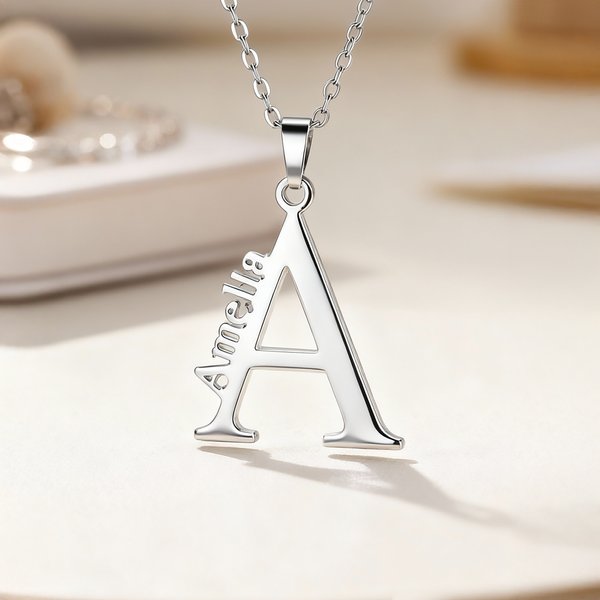 Personalized Simple Initial Name Combination Necklace Jewellery Graduation Birthday Anniversary Gift for Women
