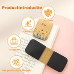 Gepersonaliseerde Aquarel Geboortebloemen Magnetische PU-leer Bladwijzerclip met Naam Verjaardagscadeau voor Boekenliefhebbers en Boekenwurmen