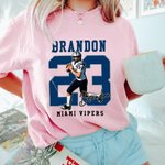 Henkilökohtainen amerikkalainen jalkapallo valokuva Heavyweight 100% puuvilla T-paita nimi ja numero Game Day Club lahja Sport Player Äiti