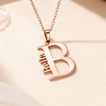 Personalized Simple Initial Name Combination Necklace Jewellery Graduation Birthday Anniversary Gift for Women