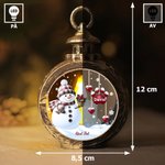 Personlig jul snögubbe hjärtformad tass LED ljus dekoration med namn julgransprydnad perfekt familjegåva