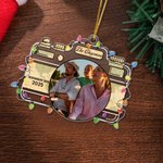 Personalized Christmas Light Camera Photo Acrylic Ornament with Name Text and Year Home Decor Christmas Gift for Family Friends