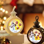 Personlig jul snögubbe hjärtformad tass LED ljus dekoration med namn julgransprydnad perfekt familjegåva