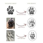 Personalized Photo Projection Necklace with Paw Print Engraved Pet Loss Memorial Jewelry Birthday Gift for Pet Lovers Owners