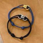 Personalised Minimalist Adjustable 1-5 Interlocking Rings Rope Bracelet with Engraved Names and Patterns Anniversary Birthday Gift for Him Her