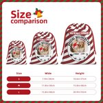 Personalized Reindeer Snowflake Striped Christmas Gift Bag with Photo Christmas Gift for Boys Girls