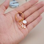 Estetoscopio Personalizado Diseño Bolsa Etiqueta Llavero con Inicial Charm Semana de la Enfermera Apreciación Cumpleaños Regalo para Médico Enfermera Personal Médico