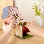 Porte-sachets de thé en bois en forme de maison avec nom Décoration de table Cadeau de pendaison de crémaillère pour les amateurs de thé