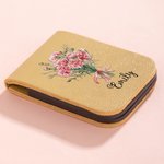 Personalized Birth Flower Multicolor Magnetic PU Leather Bookmark Clip with Name Daily Use Birthday Gift for Book Lovers